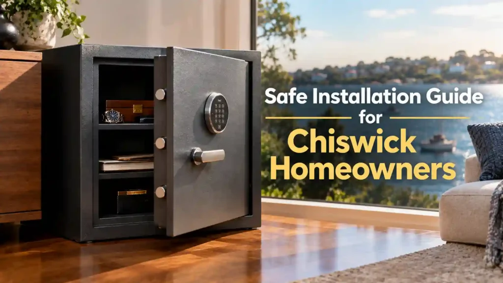 Modern home safe installed in a Chiswick waterfront home